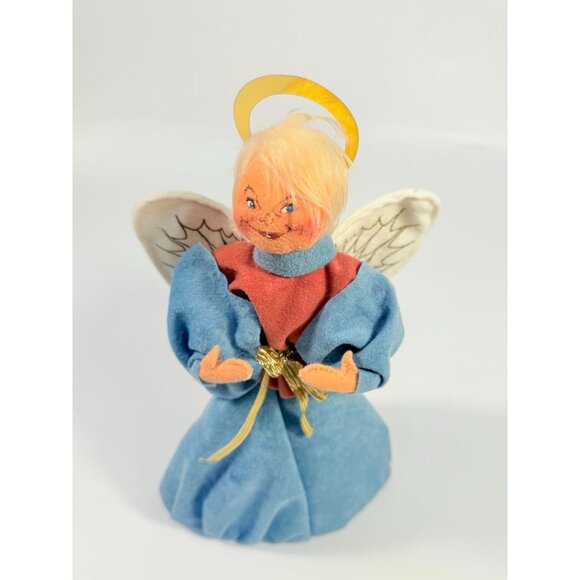Annalee Doll 1997 Angelica 12" Tree Topper Angel Blue Gold Mauve Blonde Vintage - Picture 14 of 14